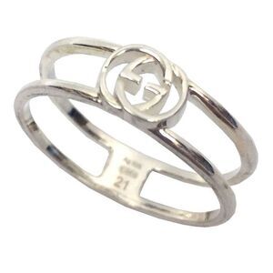 Gucci Interlocking G Ring #21 Silver Aq7730